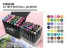 ROTULADOR DOBLE PUNTA PROFESIONAL MARKERS CAJA REGALO 40 COLORES SURTIDOS AB-0740 ALEX BOG