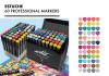 ROTULADOR DOBLE PUNTA PROFESIONAL MARKERS CAJA REGALO 60 COLORES SURTIDOS AB-0760 ALEX BOG